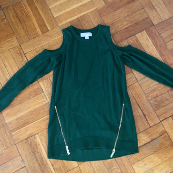 Michael Kors Cold Shoulder Side Zip Sweater - Picture 3 of 10